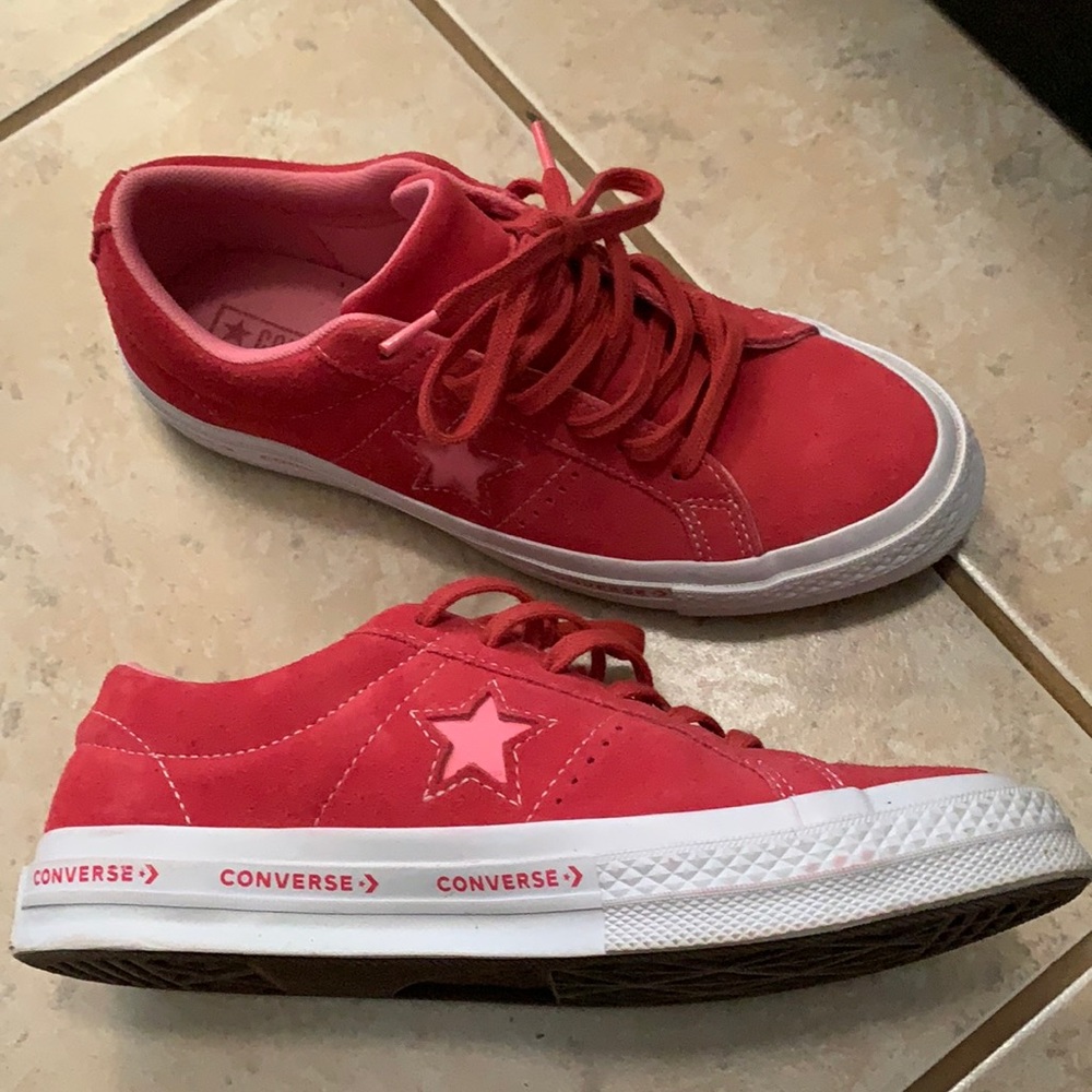 SALMON colored converse